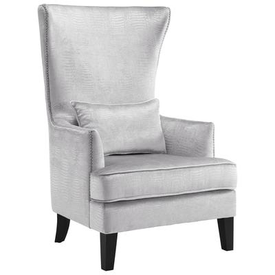 Contemporary Design Furniture Bristol Silver Croc Tall Chair  CDF-A89