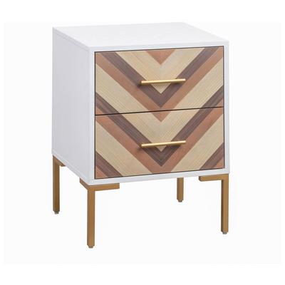 Contemporary Design Furniture Quinn White Side Table  CDF-B44062