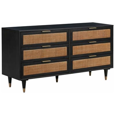 Contemporary Design Furniture Sierra Noir 6 Drawer Dresser  CDF-B44108