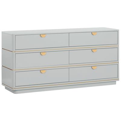 Contemporary Design Furniture Julieta Grey 6 Drawer Dresser  CDF-B54254