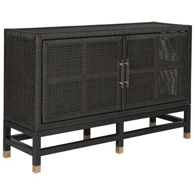 Contemporary Design Furniture Amara Charcoal Woven Rattan Buffet  CDF-D21015