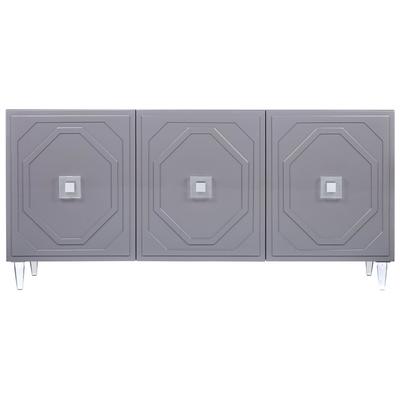 Contemporary Design Furniture Andros Grey Lacquer Buffet  CDF-D4101