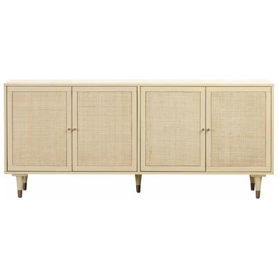 Contemporary Design Furniture Chests and Cabinets, Metal,Brass, Metal,Brass,Bronze,Iron,TITANIUM, Buttermilk, Acacia Veneer,Rubberwood, Buffets, 793611834088, CDF-D44110,Large (Over 42 in.)