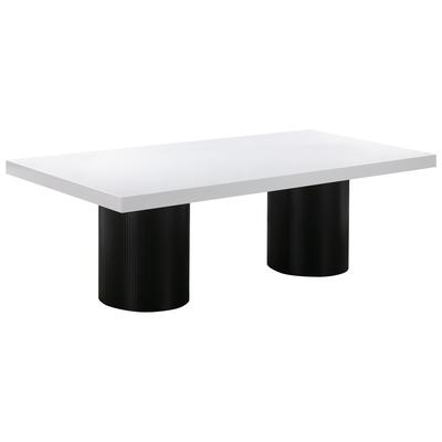 Contemporary Design Furniture Nova White Lacquer Dining Table  CDF-D44185