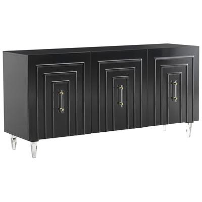 Contemporary Design Furniture Famke Black Lacquer Buffet  CDF-D5517