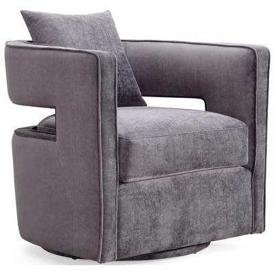 Contemporary Design Furniture Kennedy Grey Swivel Chair  CDF-L6125