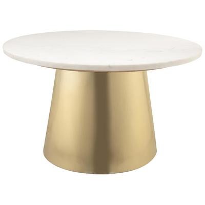 Contemporary Design Furniture Accent Tables, Metal Tables,metal,aluminum,ironAccent Tables,accentCocktail Tables,CocktailSide Tables,side, Gold,White, Iron,Marble, Coffee Tables, 806810357170, CDF-OC18134