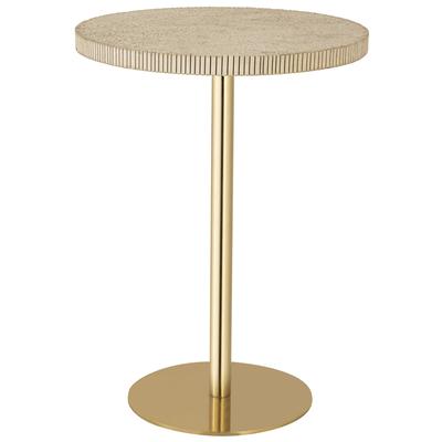Contemporary Design Furniture Fiona Gold Stone Side Table  CDF-OC18350