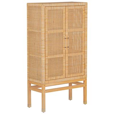 Contemporary Design Furniture Amara Natural Woven Rattan Cabinet  CDF-OC21016