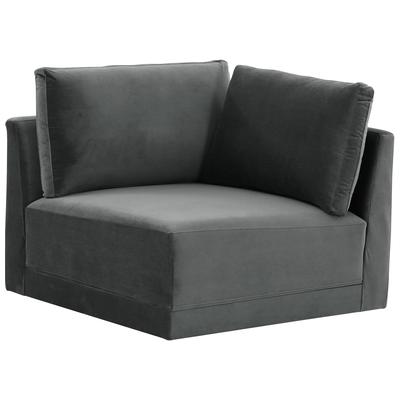 Contemporary Design Furniture Chairs, Corner Chairs,Corner, Charcoal, Plywood,Velvet, Sectionals, 793580619280, CDF-REN-L03120-W