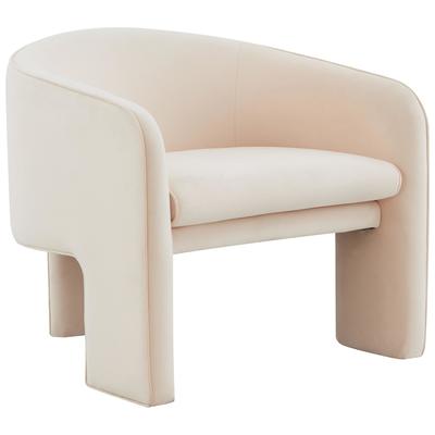 Contemporary Design Furniture Marla Peche Velvet Accent Chair  CDF-S44185