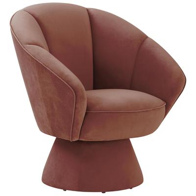Contemporary Design Furniture Chairs, Accent Chairs,Accent, Salmon, Pine,Velvet, Accent Chairs, 793611836204, CDF-S44219