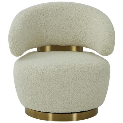 Contemporary Design Furniture Chairs, Beige,Cream,beige,ivory,sand,nudeGold, Accent Chairs,Accent, Beige, Faux Shearling, Accent Chairs, 793611832947, CDF-S68119
