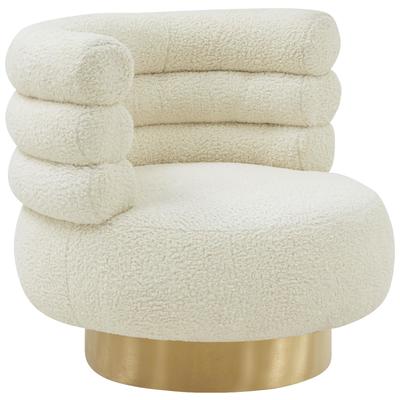 Contemporary Design Furniture Chairs, Cream, Faux Shearling, Accent Chairs, 793611834514, CDF-S68234