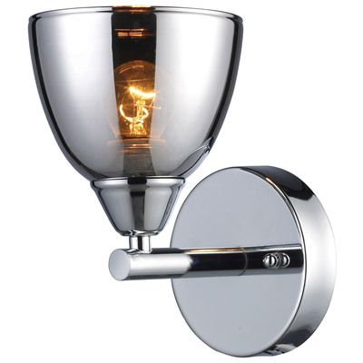 Elk Lighting Reflections 1-light Wall Lamp In Polished Chrome With Chrome-plated Glass 10070/1