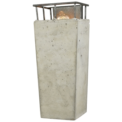 Elk Lighting Brocca 1-light Sconce In Silverdust Iron With Concrete And Metal Shade 14317/1