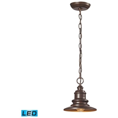 Elk Lighting Marina 1-light Outdoor Pendant In Hazelnut Bronze - Includes Led Bulb 47011/1-LED