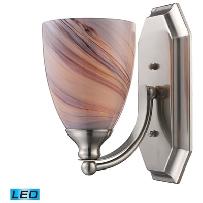 Elk Lighting Vanity Bathbar In Satin Nickel 570-1N-CR-LED