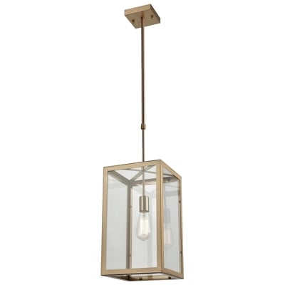 Elk Lighting Parameters 1-light Chandelier In Satin Brass With Clear Glass 63081-1