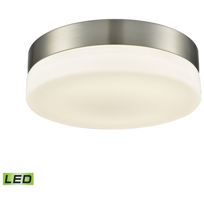 Elk Lighting Holmby 1-light Round Flush Mount In Satin Nickel With Opal Glass Diffuser - Integrated Led - Medium FML4050-10-16M