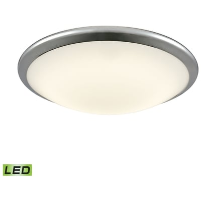 Elk Lighting Clancy 1-light Round Flush Mount In Chrome With Opal Glass - Integrated Led - Large FML4550-10-15
