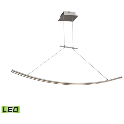 Elk Lighting Bow 1-light Island Light In Aluminum With White Polycarbonate Diffuser - Integrated Led LC1310-10-98