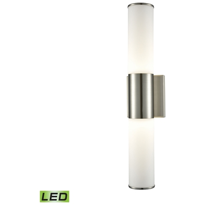 Elk Lighting Maxfield 2-light Wall Lamp In Satin Nickel With Opal Glass - Integrated Led WSL820-10-16M