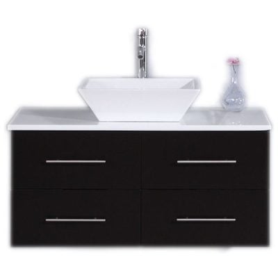 Eviva Totti Wave 36-inch Espresso Modern Bathroom Vanity With Counter-top And Sink EVVN147-36ES