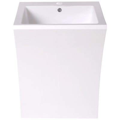 Fresca Quadro White Pedestal Sink FCB5024WH