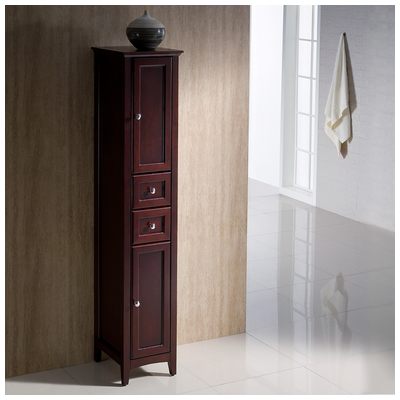 Fresca Oxford Mahogany Tall Bathroom Linen Cabinet FST2060MH