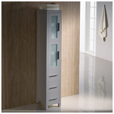 Fresca Torino Gray Tall Bathroom Linen Side Cabinet FST6260GR