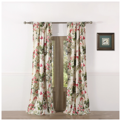 Greenland Home Fashions Drapes and Window Treatments, Rod Pocket, 100% Polyester, Curtain, Multi, Multi, Multi, Panel Pair, 100% Polyester, Window, 636047389800, GL-0910AWP