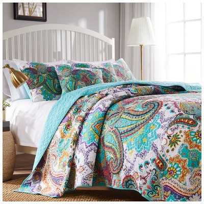 Greenland Home Fashions Nirvana Full/queen Quilt Set, 3-piece In Multi GL-1401GMSQ Quilt Set