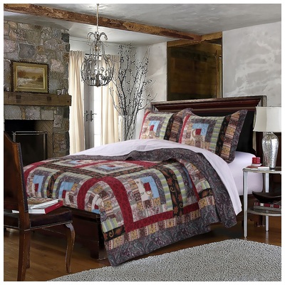 Greenland Home Fashions Colorado Lodge Full/queen Quilt Set, 3-piece In Multi GL-1601CMSQ Quilt Set