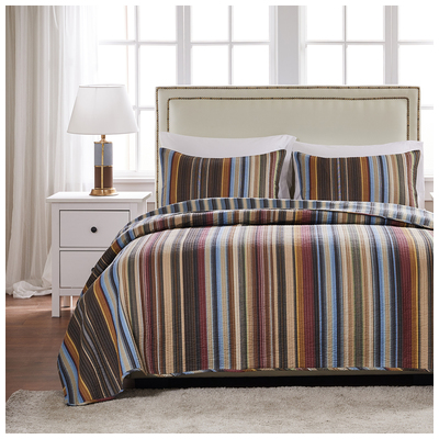 Greenland Home Fashions Durango Full/queen Quilt Set, 3-piece In Multi GL-1603NMSQ Quilt Set