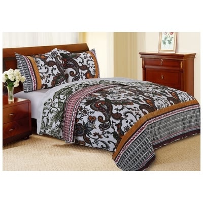 Greenland Home Fashions Orleans Twin Quilt Set, 2-piece In Multi GL-1604CMST Quilt Set