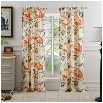 Greenland Home Fashions Multi Panel Pair GL-1806BWP