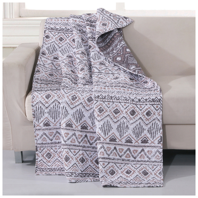 Greenland Home Fashions Blankets and Throws, Throw, brushed microfiber,Cotton,Microfiber,Polyester, CottonMicrofiberpolyester, Multi, Throw, 100% brushed microfiber face; 100% cotton back; cotton rich fill 60% cotton, 40% polyester., Accessory, 63604