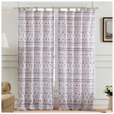 Greenland Home Fashions Denmark Panel Pair Window In Multi GL-1901BWP