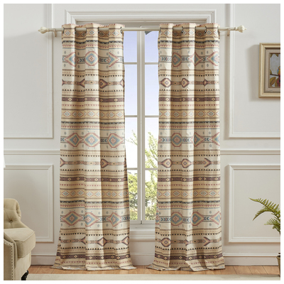 Greenland Home Fashions Phoenix Panel Pair in Tan GL-1904CWP