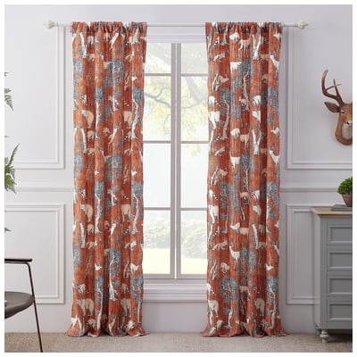 Greenland Home Fashions Drapes and Window Treatments, Rod Pocket, 100% Polyester  ,100% polyester microfiber, Curtain, Rustic,Saffron, Saffron, Panel Pair, 100% Polyester, Window, 636047419361, GL-2007BWP