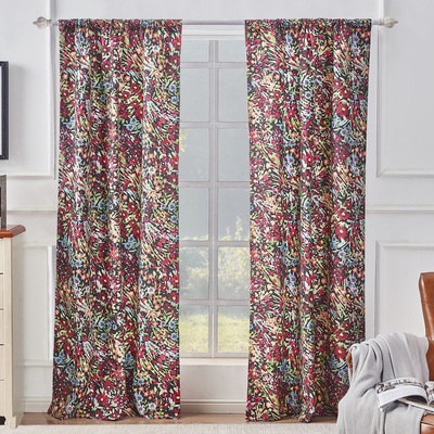 Greenland Home Fashions Alice Midnight Window Panel Pair 42x84 (2)+ 3x24 (2), 636047420961, GL-2008AWP