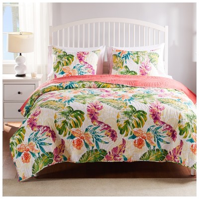 Greenland Home Fashions Coral 2-Piece Twin/XL GL-2104AMST Quilt Set