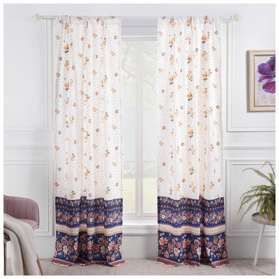 Greenland Home Fashions Blue Panel Pair GL-2104CWP