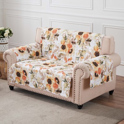 Greenland Home Fashions Somerset Gold Furniture Protector Loveseat 103x76 (combined total), 636047431318, GL-2202BFPL