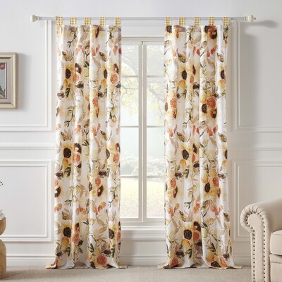 Greenland Home Fashions Somerset Gold Window Panel Pair 42x84 (2)+ 3x24 (2), 636047431264, GL-2202BWP