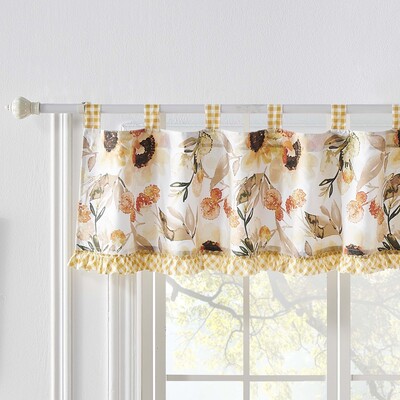 Greenland Home Fashions Somerset Gold Window Valance 84x19, 636047431271, GL-2202BWV
