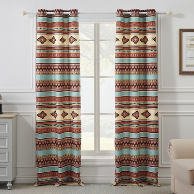 Greenland Home Fashions Red Rock Clay Window Panel Pair 42x84+1 (2), 3x24 (2), 636047431868, GL-2202EWP