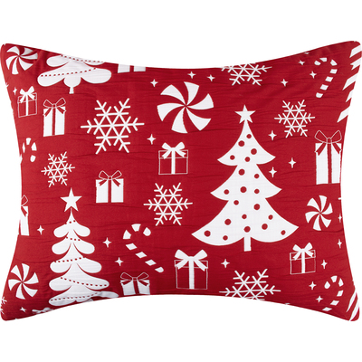 Greenland Home Fashions Peppermint Party Red Sham Standard 20x26, 636047448231, GL-2404AS