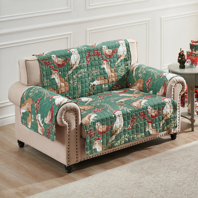 Greenland Home Fashions Willow Holiday Furniture Protector Loveseat 103x76 (combined total), 636047448378, GL-2404BFPL